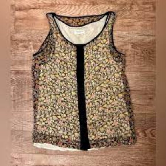 Rag & Bone Silk Floral Layered Tank Blouse - size 6 - Picture 2 of 2